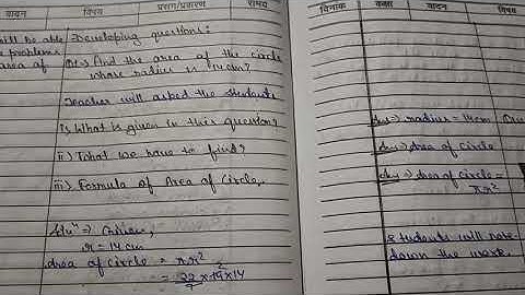 lesson plan on area of circle