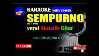 SEMPURNO Karaoke versi Akustik Gitar NADA COWOK
