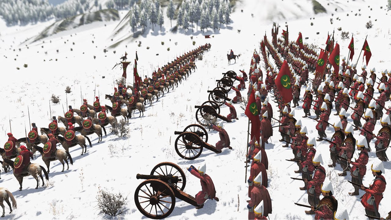 1000 Ottoman Soldiers vs 1000 French Troops – Epic Mountain Battle in Bannerlord