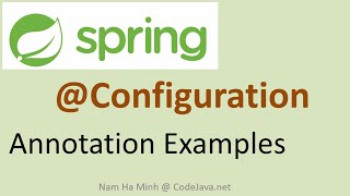 Spring @Configuration Annotation Examples