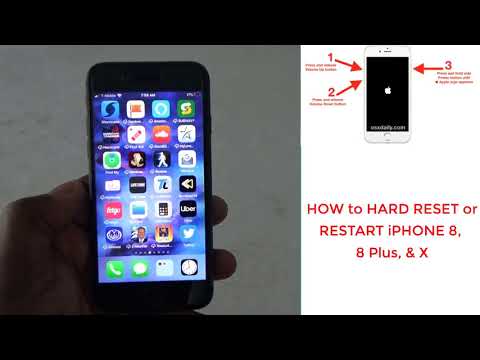 HOW to HARD RESET or RESTART iPHONE 8,  8 Plus, & X