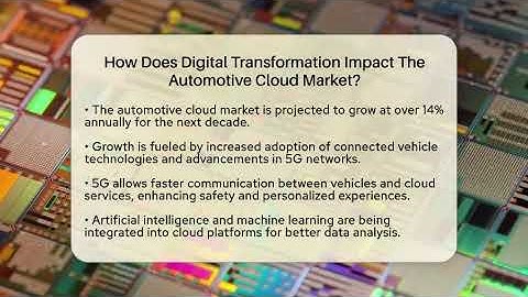 How Does Digital Transformation Impact The Automotive Cloud Market? - Talking Tech Trends