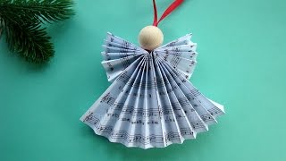 Paper Angel - How to make a paper angel - Christmas tree decorations - DIY