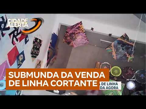 Cidade Alerta exposes the dangers of "Chilean" kite string and the easy sale of sharp materials