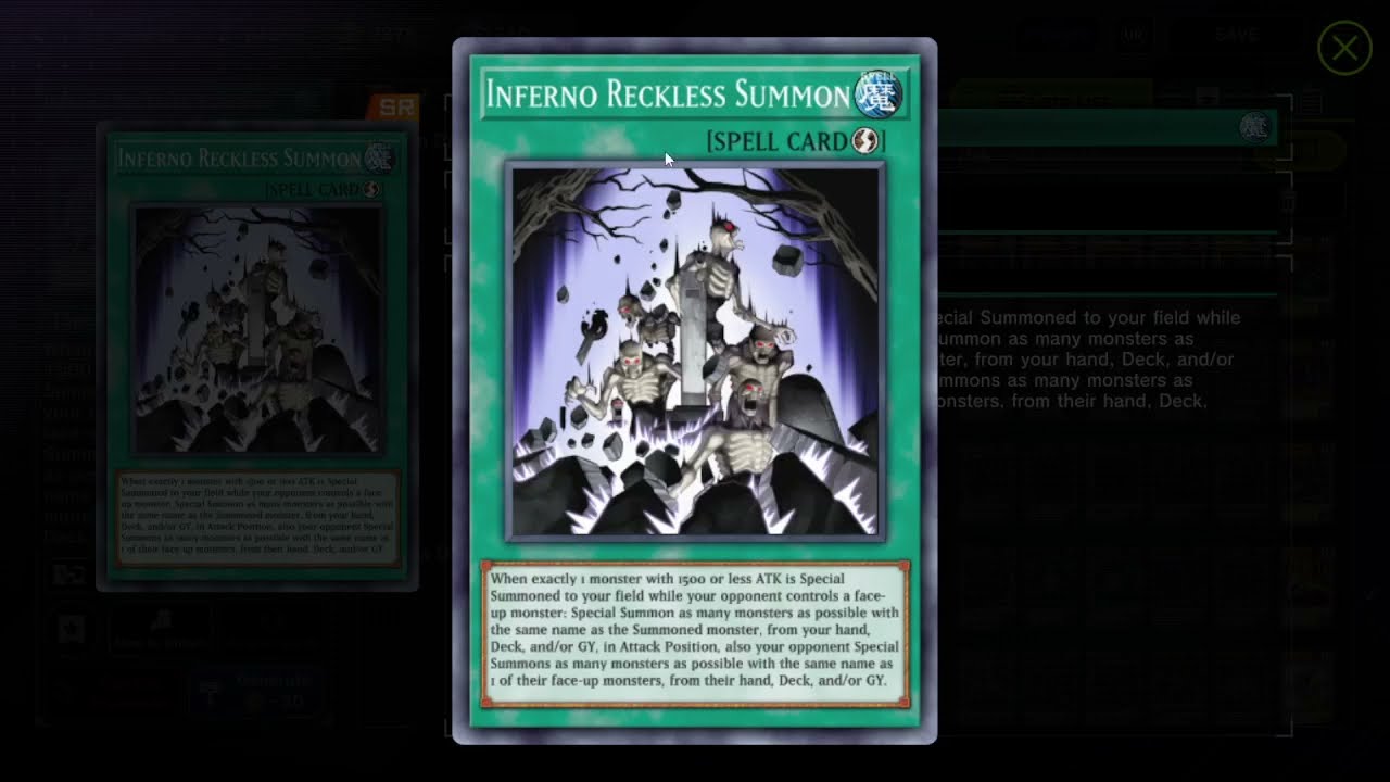 inferno deck yugioh Reckless Summon (Legacy Cards Review) up monster YUGIOH RED-EYES DECK- METAL- SOUL-