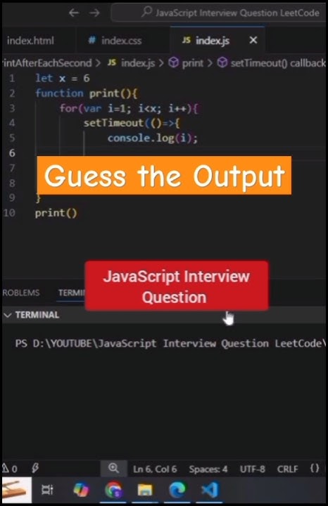 JavaScript Interview Question | Guess the output #shorts #javascript # ...