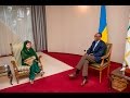 MALALA MEETS PRESIDENT PAUL KAGAME