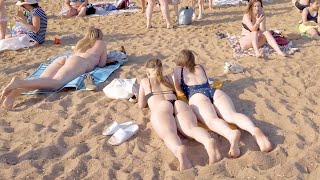 Best Russian Beach In Saint Petersburg, Russia  / Attractive Russian girls on the beach 🇷🇺
