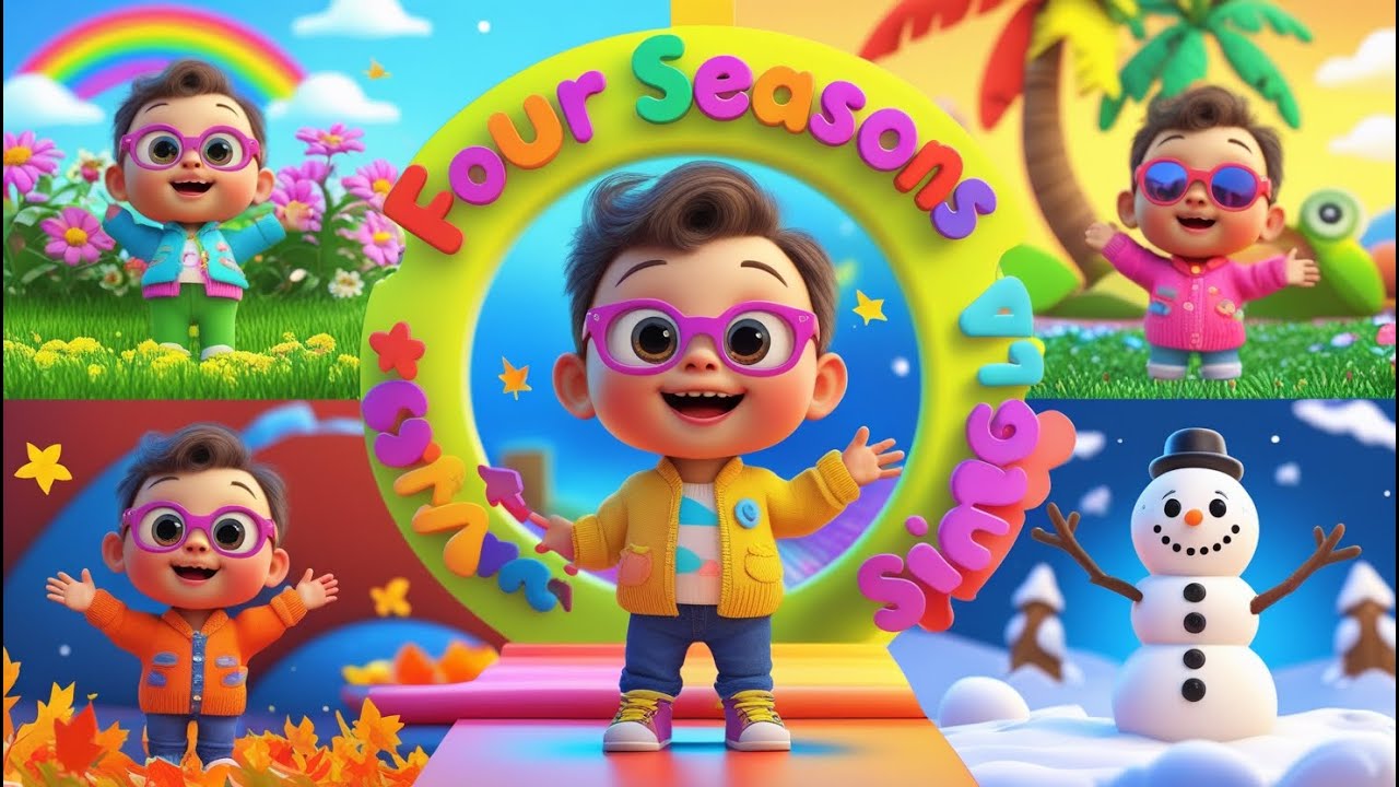 Four Seasons Song for Kids | Learn Spring, Summer, Fall & Winter 🌞 ️🌸🍂 ...