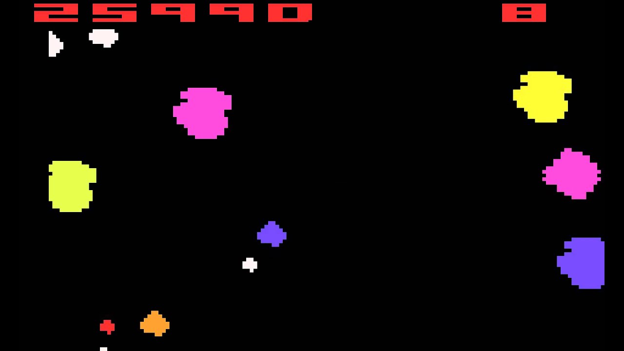Atari 2600 Game: Asteroids (1981 Atari) - YouTube