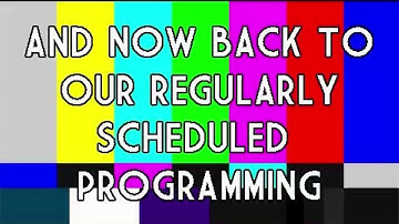 Back to our regularly scheduled program...