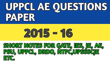 Uppcl AE previous questions paper