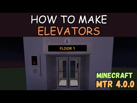 How to make an elevator in MTR 4.0.0 Minecraft