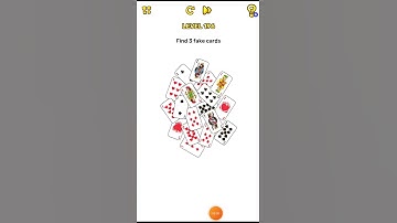 Brain blow Level 196 Answer | Stage 196 | Find 3 fake cards #shorts