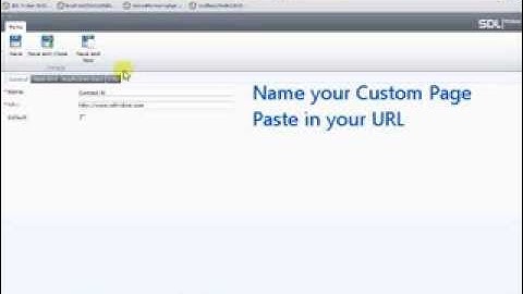 SDL Tridion 2011 Create a Custom Page in 30 Seconds