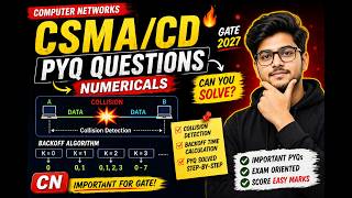 CSMA/CD Questions 🔥 | Computer Networks Numericals | GATE 2027