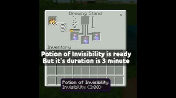 🔥How to make Potion of Invisibility In Minecraft #Shorts