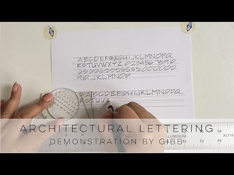 How to write in the architectural lettering style