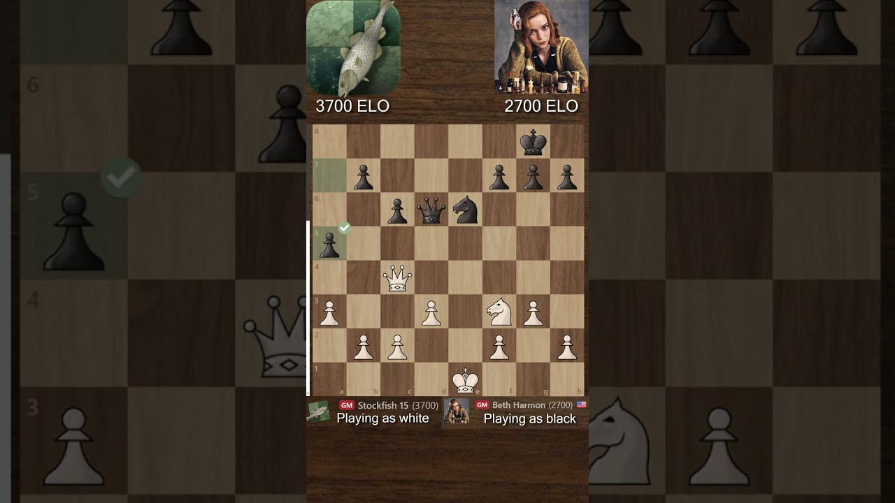 Beth Harmon Plays Stockfish 15 The World's Best Chess Engine 
