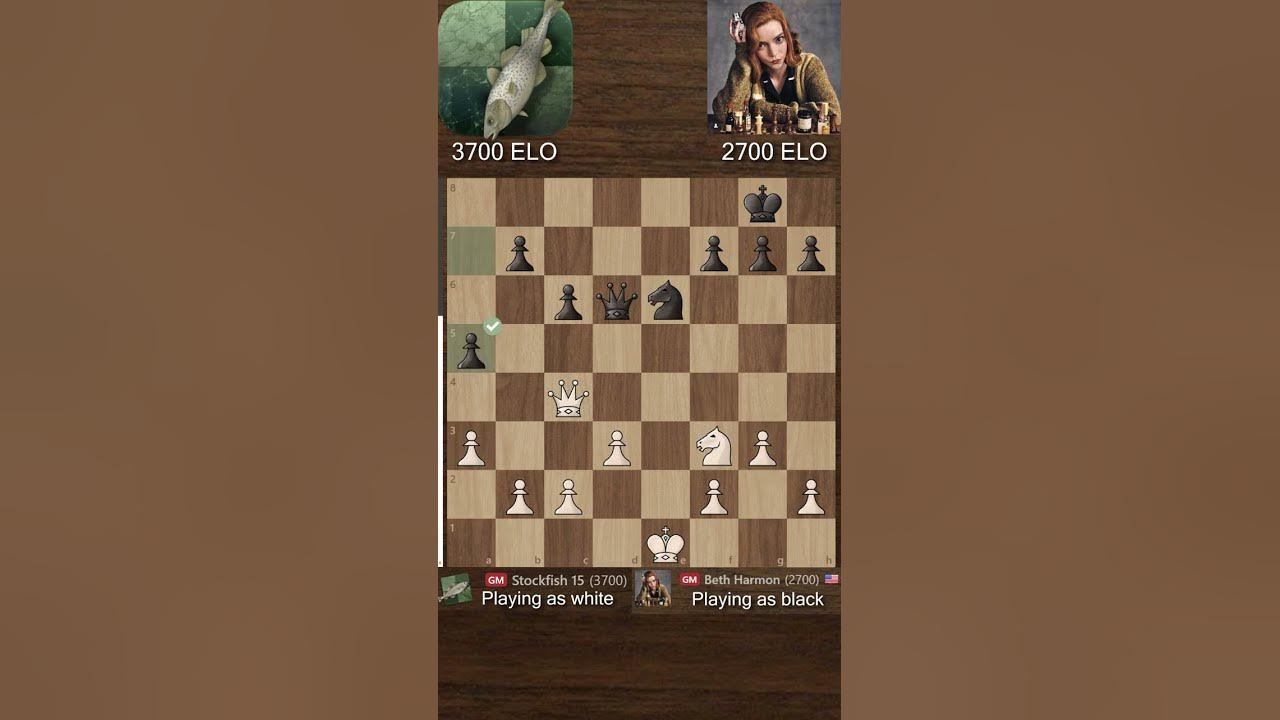 Beth Harmon Plays Stockfish 15 The World's Best Chess Engine 