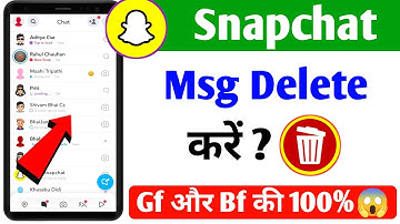 snapchat message kaise delete kare | snapchat ki chat kaise delete kare | delete snapchat messages