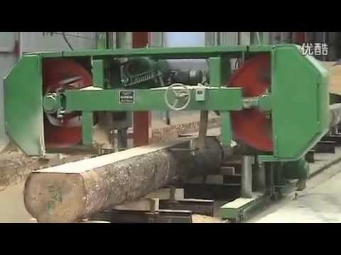 Horizontal Wood Band Saw- For large Diameter logs - YouTube