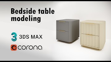 3dsMax Bedside Table Modeling Design Tutorial (Scratch To Finish) - 3ds Max + Corona Render