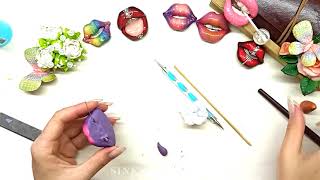 free tutorial: coat brooch, pendant, sweet lips, jewelry. Polymer clay, fimo, cernit