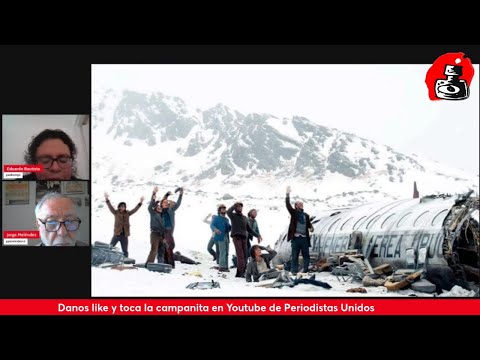 Eduardo Bautista platica con Jorge Meléndez sobre la película “La sociedad de la nieve”