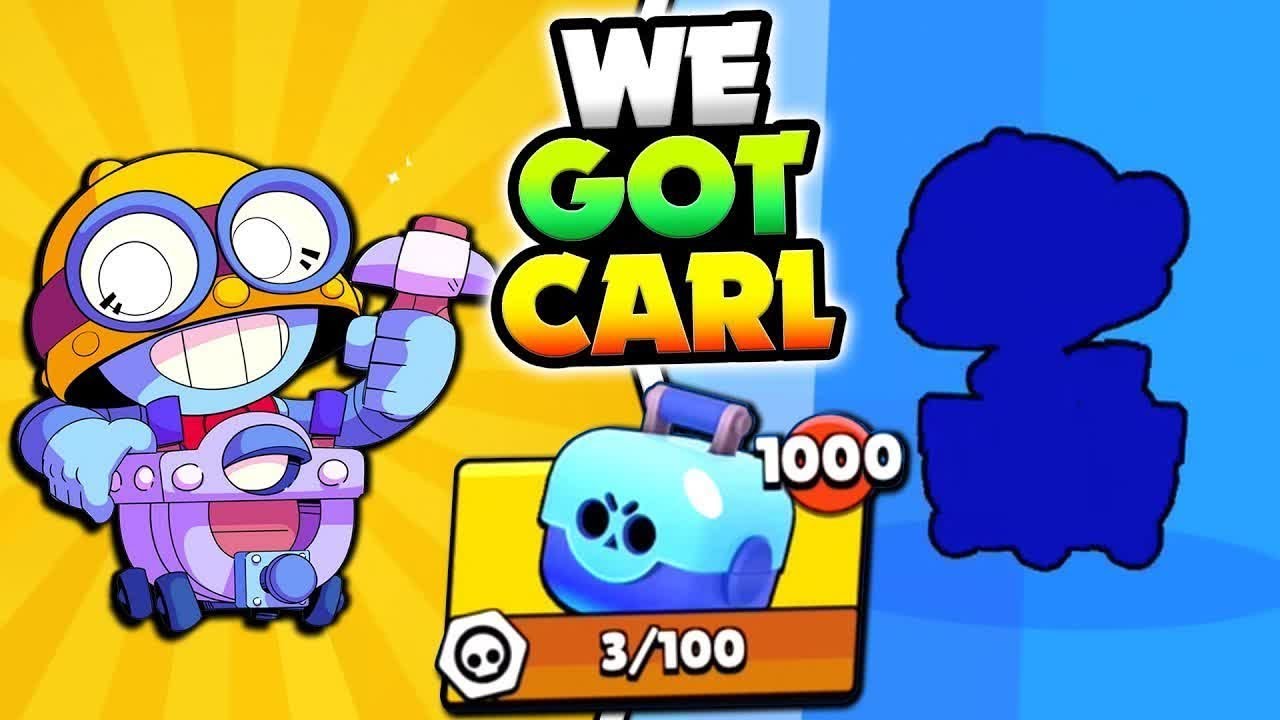 WE GOT CARL! GEMMING NEW BRAWLER CARL IN BRAWL STARS! MEGA BOX CARL OPENING!!