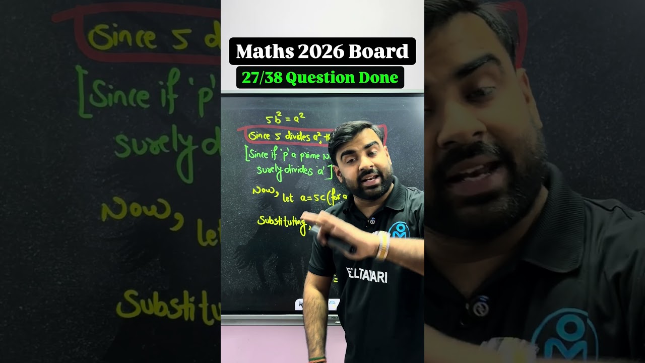 27/38: Class 10 Maths Question Paper 2026 | Must Watch for 95+ Marks