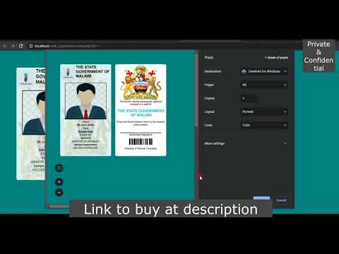 Printable Staff ID Card Creator System