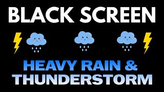 🔴 Heavy Rainstorm for Sleeping | No Ads Thunder Sounds | 24 Hours Rain Ambience