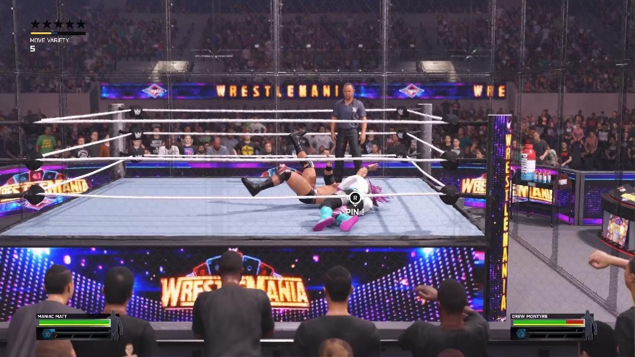 WWE 2K25 A Championship Hell in a Cell match 4 the WWE Undisputed championship Against Drew McIntyre