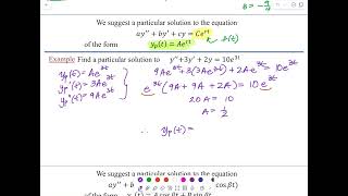 4.4 Nonhomogeneous Equations: The Method of Undetermined Coefficients Wealth