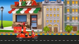 City Girl fast Pizza Delivery 2 ,washing scooter"Casual Games" Android Gameplay Video screenshot 3