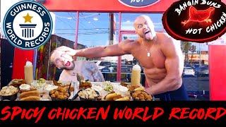 World Record Spicy Eating Challenge First Person Ever To Finish The Bangin Buns Chicken Challenge