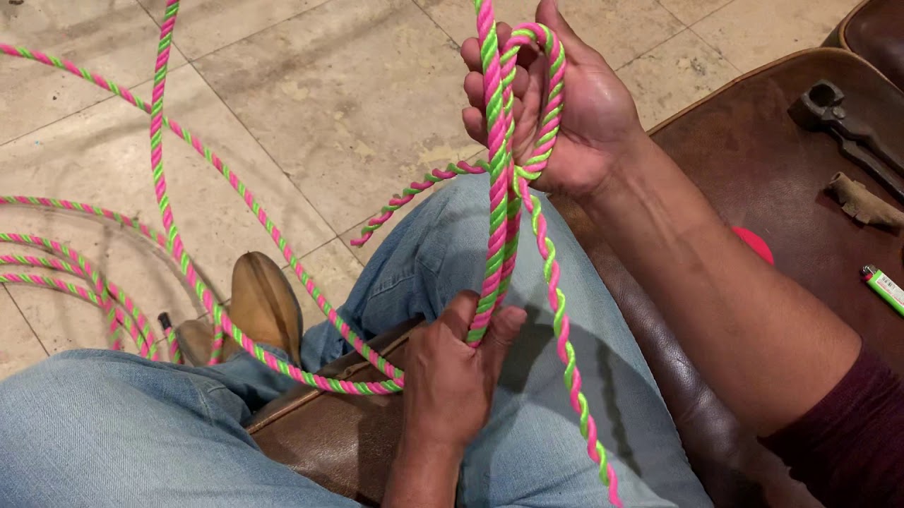 Como hacer una hondilla / lasada de soga!! Botón de 2 puntas