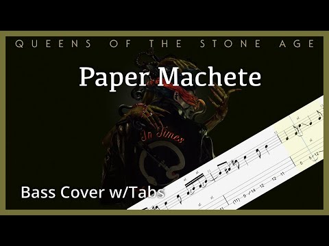 Queens of the Stone Age - Paper Machete // BASS COVER + PLAY-ALONG TABS