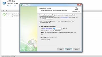 CloudBerry Backup using Amazon Glacier
