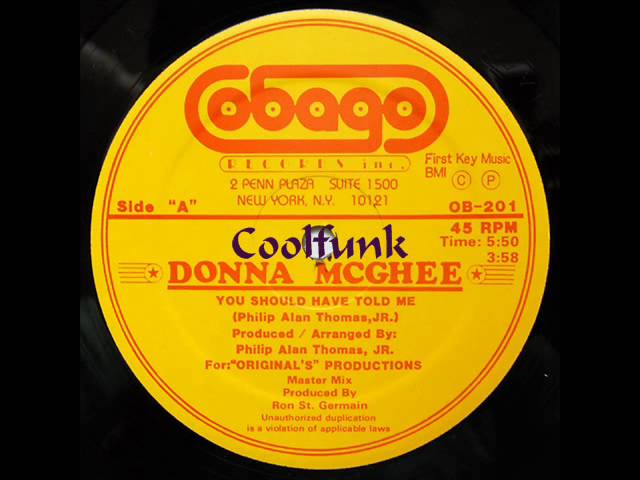 Donna McGhee - You Should Have Told Me (12" Disco-Boogie 1981) accordi