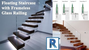 Revit Beginner Course - Part 16 - Floating Staircase with Frameless Glass Railing