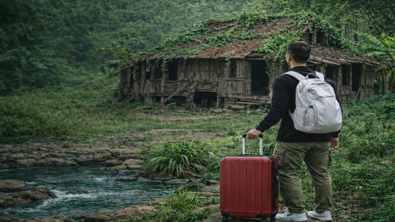young man left the city, returned to his hometown, going into the forest to renovate his old house.