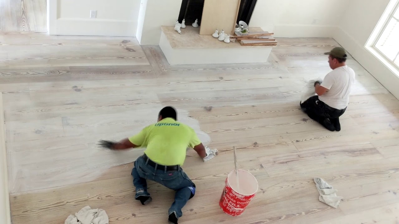 Applying Stain To Pickled Wood Floor You