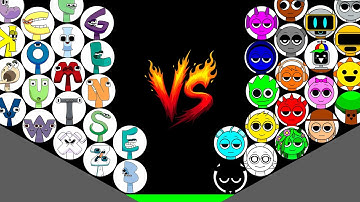 SPRUNKI VS ALPHABET LORE Marble Race Tournament In Algodoo — Who Will be The Champion?