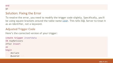 Resolving Incorrect syntax near the keyword 