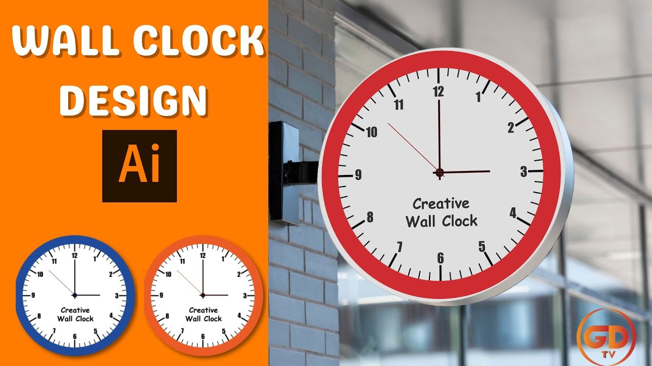 How To Create Wall Clock Design In Adobe Illustrator 