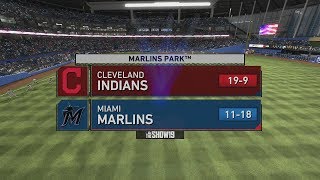 MLB The Show 19 (Miami Marlins Season) Game #30 - CLE @ MIA