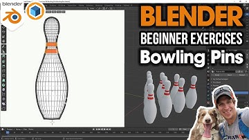 Blender BEGINNER MODELING EXERCISE - Bowling Pins!