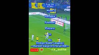 Top 10 Most Valuable Football Players In ISL ⚽ #top10 #isl #football #trending #viral #shorts